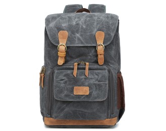 Canvas bag, camera bag, cowhide shoulder photography bag, DSLR leisure bag